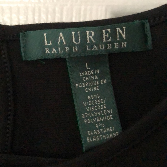 Lauren by Ralph Laure black peplum top - Picture 2 of 5